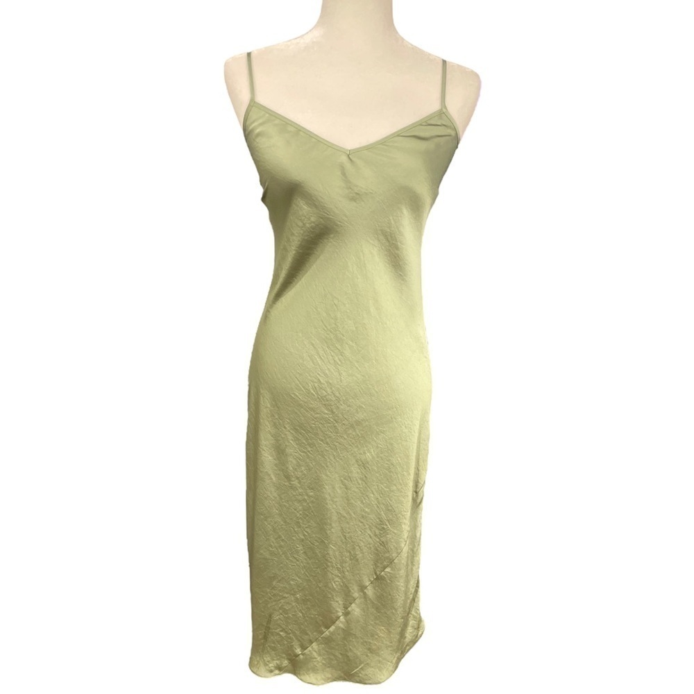 Wilfred Free Only Slip Satin Dress, Bitter Sage #75717 Size XS - Picture 6 of 11